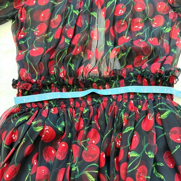 NEW!! Dolce&Gabbana cherry print silk dress size 44IT  or 8 US Authentic… - Picture 13 of 16